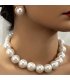 N2709 - French Style Three-piece Pearl Necklace Set